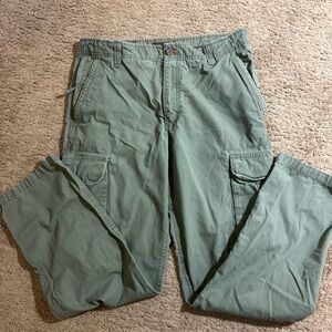 Outdoor Life Men’s Utility Cargo Pants Green Size 34x32 Cotton Hike Outdoor
